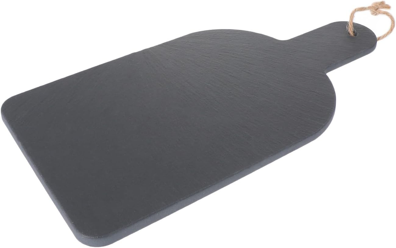 MAGICLULU Natural Stone Steak Serving Plate with Handle, Creative Western Food Tray for Weddings and Hotels, Anti-scald and Multipurpose Steak and Sushi Display Board