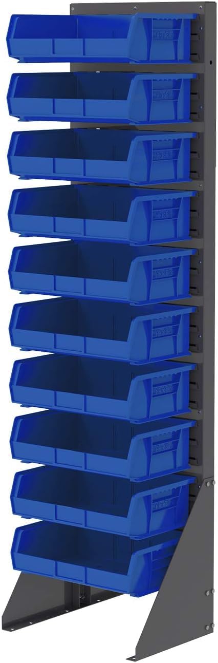 Akro-mils Akrobin d'empilage de rangement en plastique, 27,9 cm par 40,6 cm par 12,7 cm, étui de 6, 30255BLUE