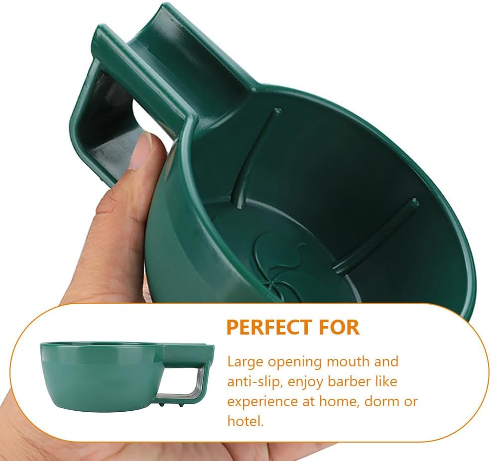 Shaving Bowl for Men 6.29 Inch Large Plastic Shaving Soap Bowl Deep Design for Rich Foam and Smooth Wet Shave at Home Dorm or Travel