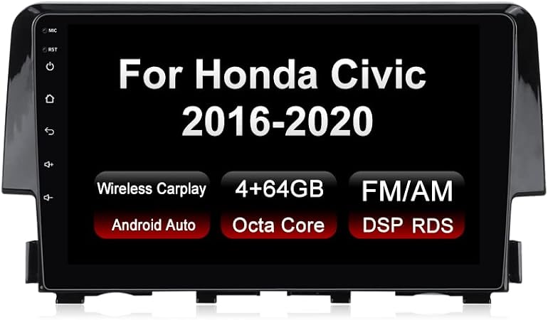 biorunn android 11 car stereo radio for honda civic 2016 2017 2018 2019 2020built in carplay android auto gps navigation touch screen head unit fm a