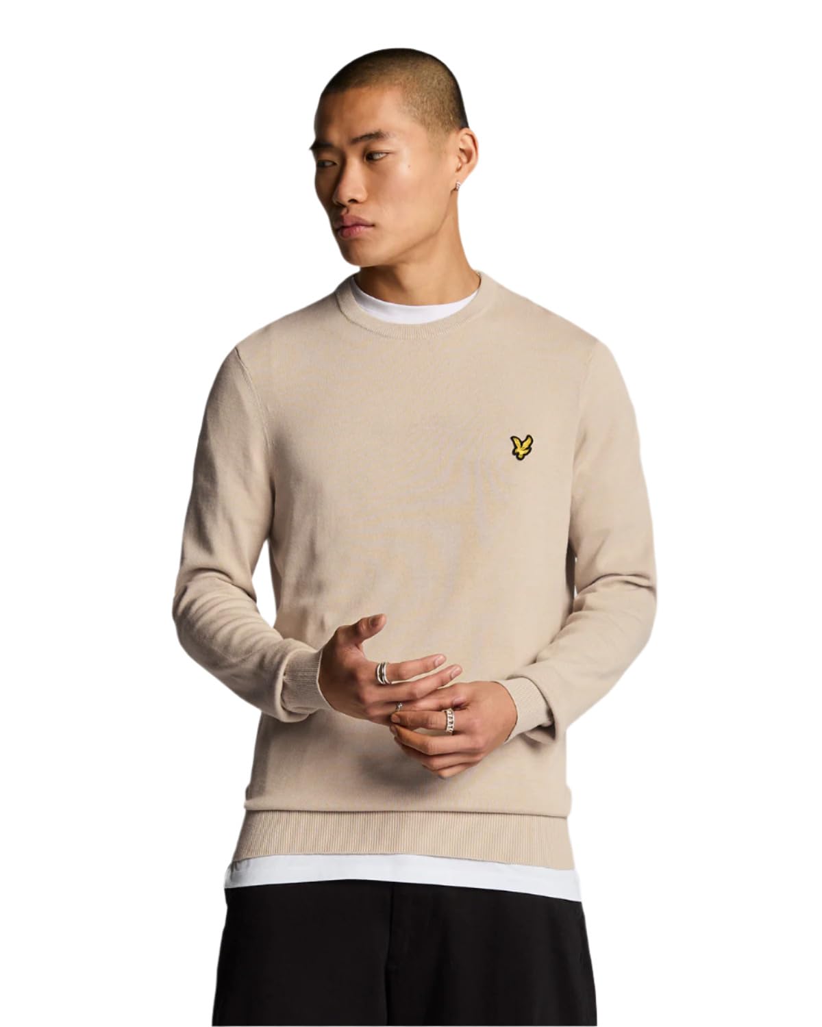 Lyle & Scott Mid Knits Cotton Crew Neck Jumper W870 Cove, S