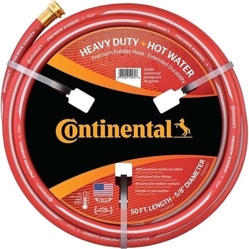 Continental CONTITECH Red Heavy Duty Hot Water Garden Hose, 5/8" ...
