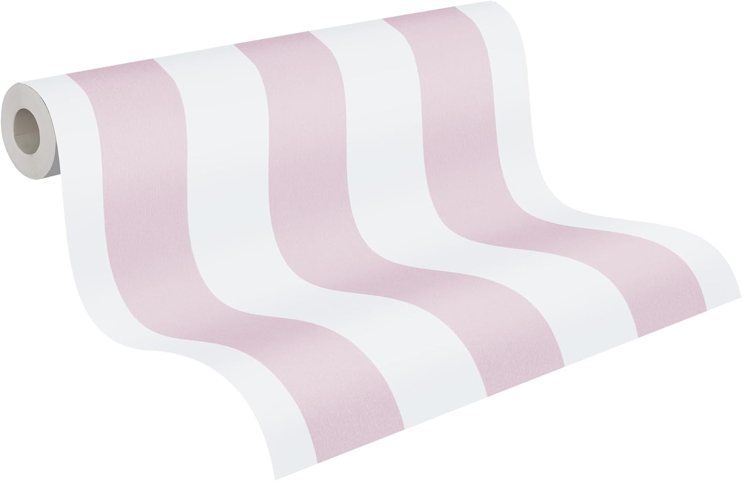 A.S. Création Striped Wallpaper Little Love Non-Woven Wallpaper 10.05 m x 0.53 m Pink White Made in Germany 381482 38148-2