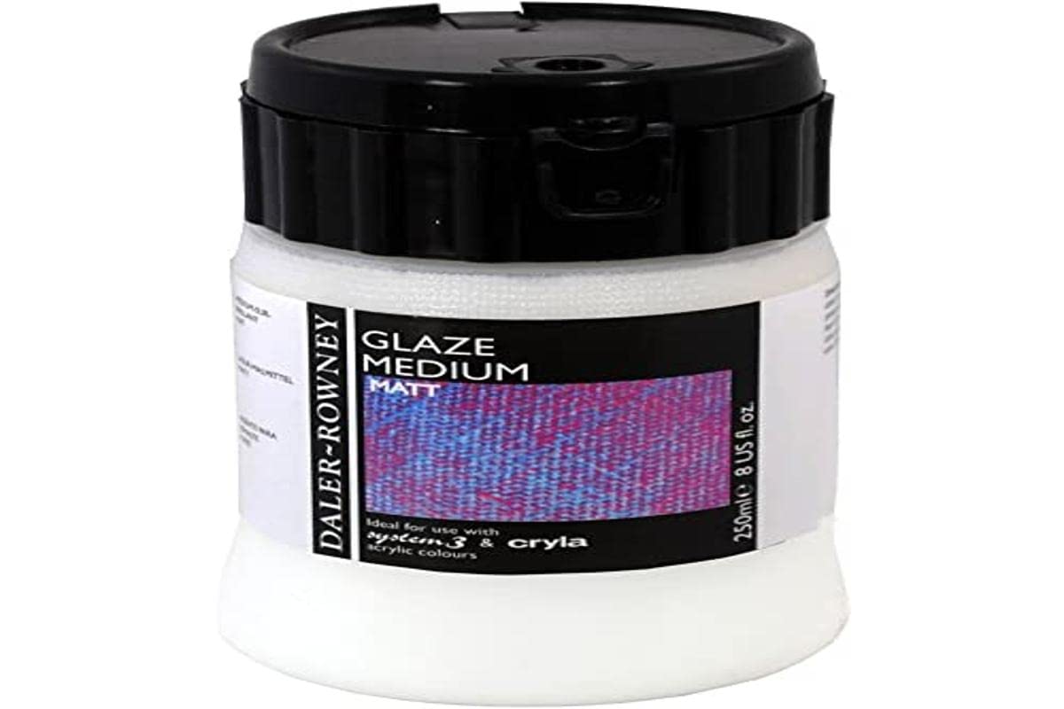 Daler-Rowney Acrylic Medium, Plastic Pot, 8.45oz - 250 ml, Matt Glaze Medium