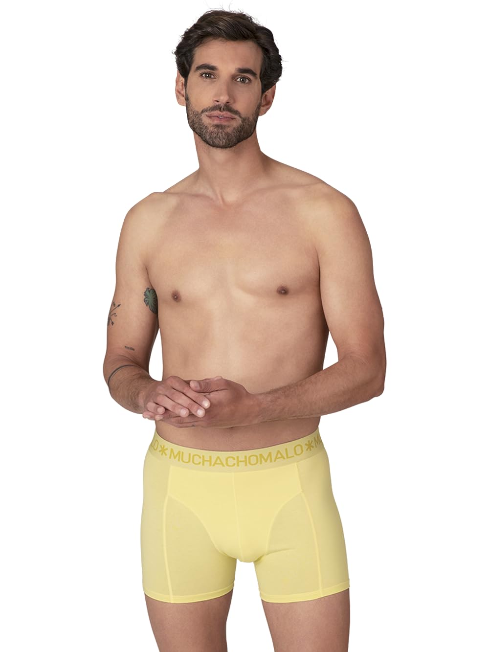 Muchachomalo Calzoncillos para Hombre, Ropa Interior Lisa de Algodón para Hombre, Pack de 10 Unidades, Bóxers Lisos de Corte Clásico con Cintura Elástica
