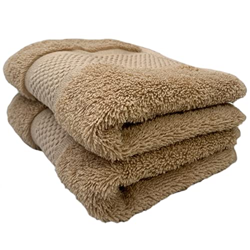 Sue Rossi Guest Towels 30 x 50cm Set Of 2, Organic Turkish Combed Cotton, 600gsm Thick