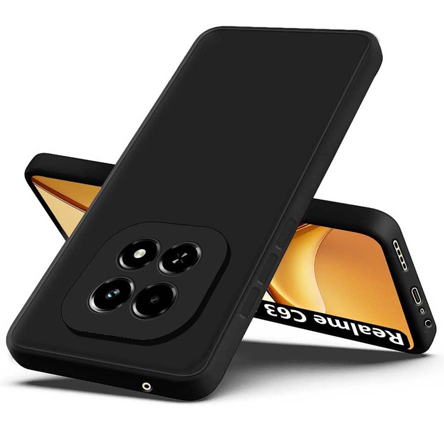 LoudCase Back Cover for Realme C63 5G | Camera Bump Protection | Matte Soft Silicon Flexible | All Side Shock Proof Rubberised Back Case Cover for Realme C63 5G (Black) (B0DGL9D6J1) Amazon Price History, Amazon Price Tracker