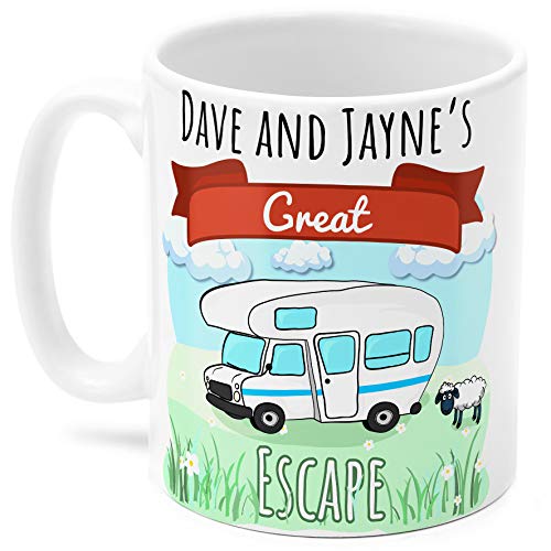 Holiday, Vacation Personalised Mug. Campervan Lover Great Escape...
