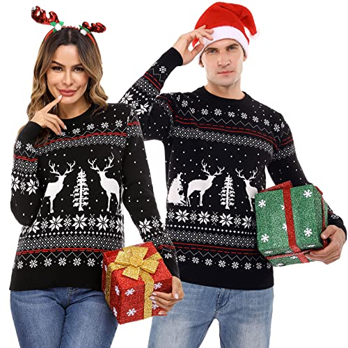 Totatuit Unisex Ugly Christmas Sweater Herren Weihnachtspullover...