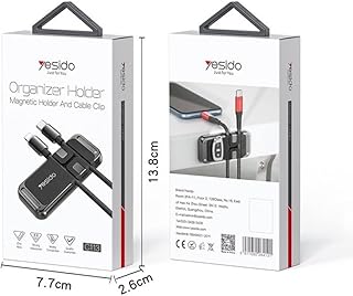 YESIDO C113 Mini Zinc Alloy Magnetic Sheet Cable Clip Car Phone Holder