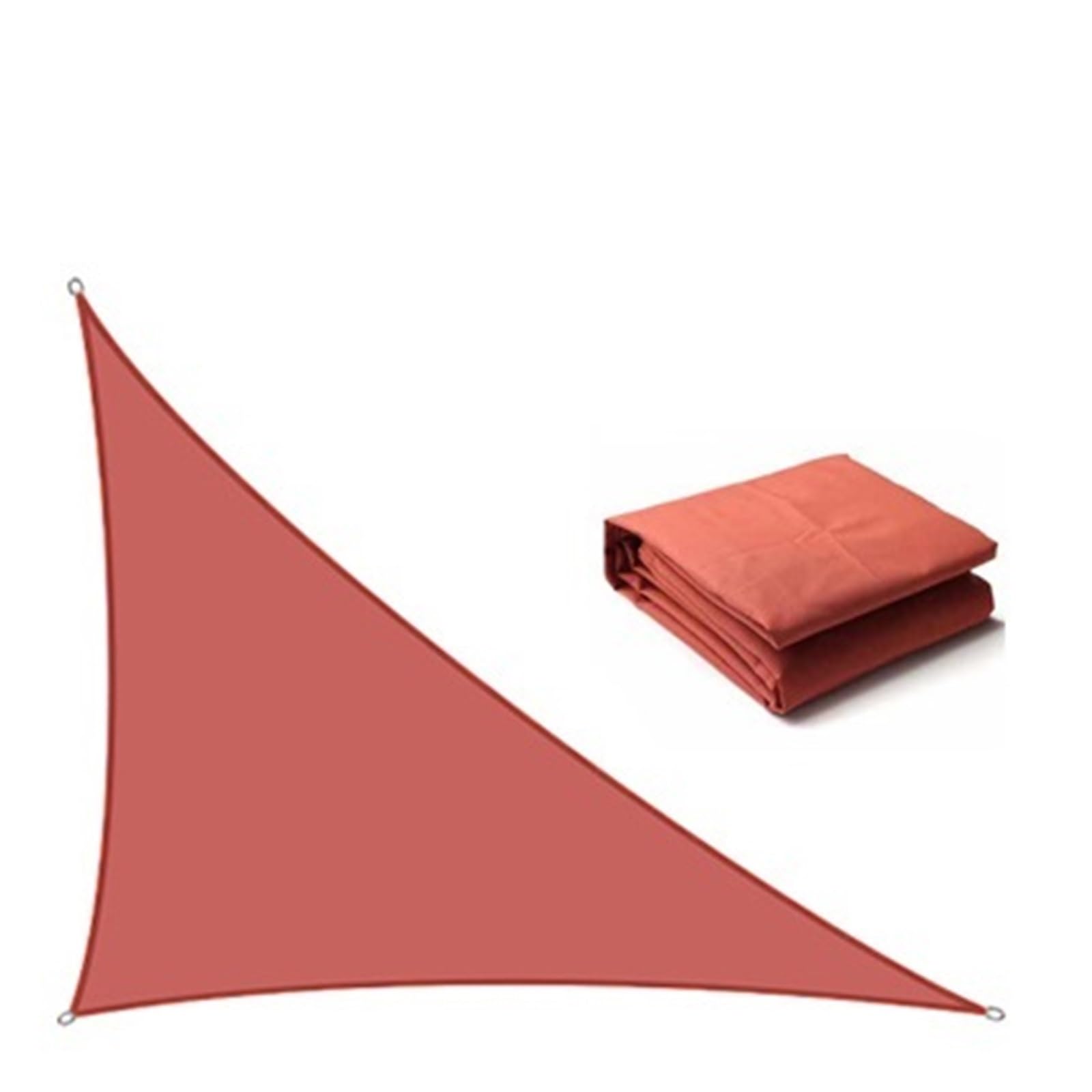 Voile d'ombrage triangulaire en toile 420D rouge haute densité pour piscine