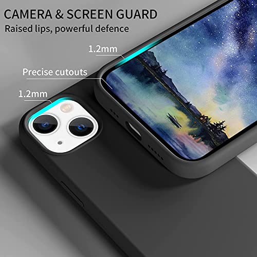 Image of MIDOS Back Cover Compatible with iPhone 14 Plus Case Liquid Silicone Full Protection Shock Proof Back Cover for iPhone 14 Plus (2022) 6.7 inch (Black)