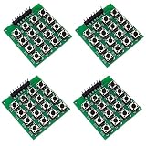 Yuuhseel 4PCS 4x4 Matrix Keypad Module 16 Keys Button 8 Pins External Expansion Keyboard Compatible with Arduino Microcontroller