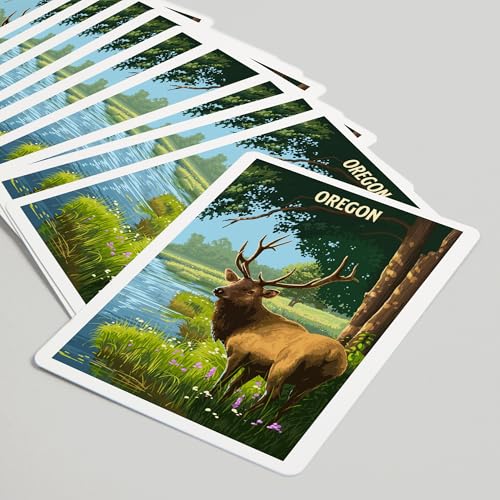 Baraja lantern press oregon elk 52 cartas póker miniatura 5