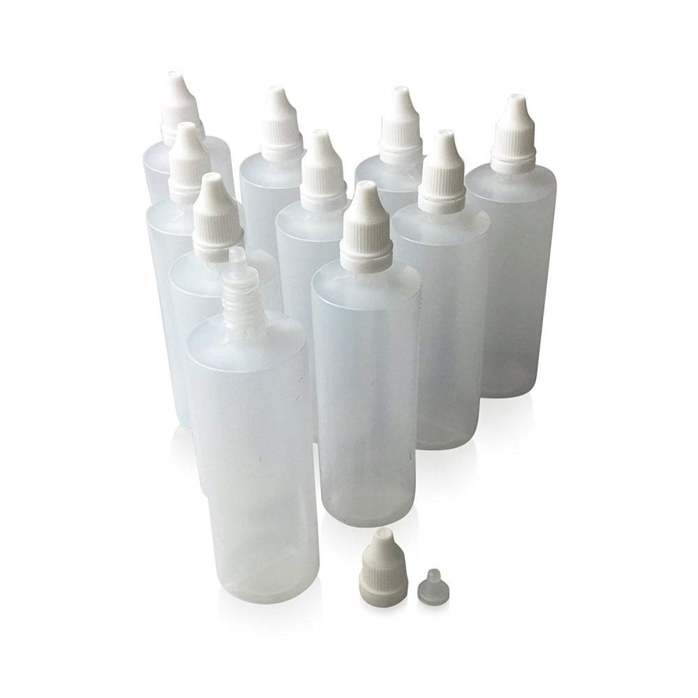 LDPE - Botella de plástico para aplicación de cuentagotas (120 ml, 100 unidades)