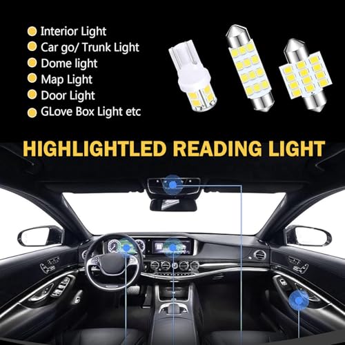 Kit 24 Lámparas LED para Interior de Auto Blanco miniatura 5