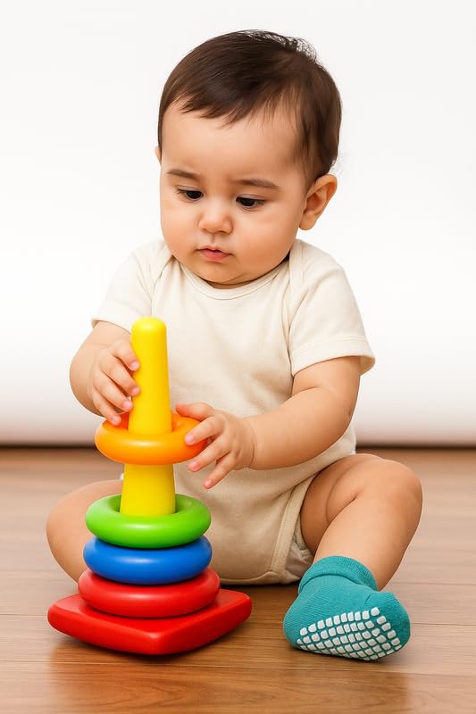 Image of CHACKO Kids Cotton Socks | Soft, Breathable & Anti-Skid Warm Socks for Boys & Girls (Pack of 1, Ages 1-12 Years)