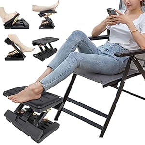 Adjustable Footrest Massage Surface Roller, Under Desk Foot Rest at Work, Leg Rest with Ergonomic Adjustment ，Removable…