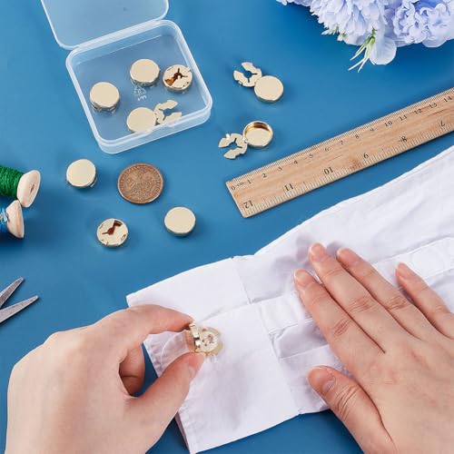 FINGERINSPIRE Button Covers for Men's Shirts Cuff Buttons Platinum Cuffs Button Cover Brass Cufflinks for Men's Business or Formal Shirts Apparel Accessories3