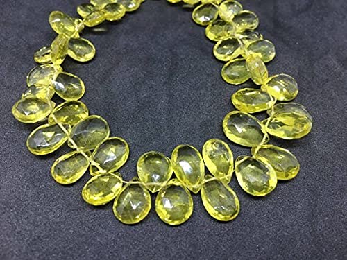 Perles Lemon Az Quartz Citron Vert pour Créations de Bijoux Uniques Chargés d'Histoire