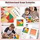 Tangram Geduldsspiel Kinder, 16 Stück Tangram Puzzle Set für Kinder, Montessori Lernspielzeug, Reisespiel und Kindergeburtstag Mitgebsel, 11.2 x 11.2 cm