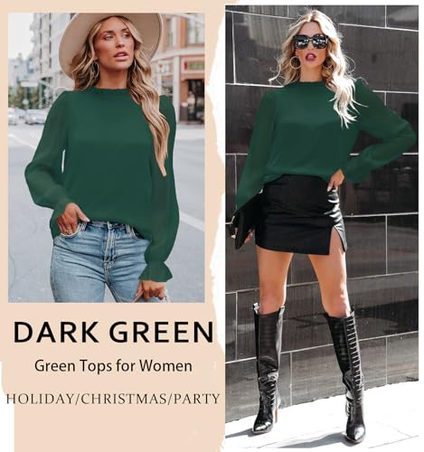 Image of Aifer Womens Blouses Dressy Casual Business Work Shirts Mock Neck Tops