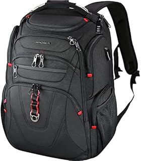 KROSER TSA Friendly Travel Laptop Backpack 17.3 inch XL Computer Backpack Water-Repellent College Daypack Business Backpack with RFID Pockets & USB Port for Men/Women-Black