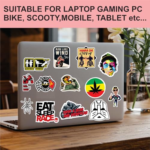 Image of Graphixdesign Decals Sticker 30 Pack Random Sticker for Skateboard Helmet Laptop Bicycle Hypebeast Bike Guitar Stickers ((Sticker A 30x60 cm))
