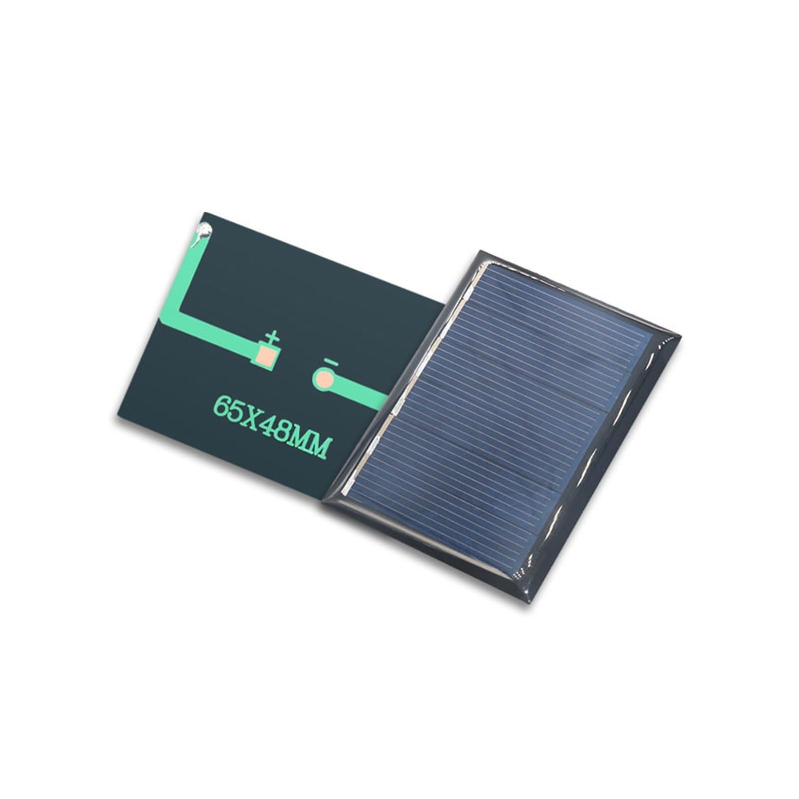 1PC 3V 100mA 125mA Mono/Polycrystalline Solar Panel/Solar Cell Battery Module Epoxy Power Generation Board(3V 100mA 65x48mm)