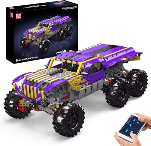 Mould King 18009�I�t���[�hATV�r���f�B���O�u���b�N�Z�b�g�AAPP����у����[�g�R���g���[�������X�^�[�g���b�N���f���L�b�g�ASTEM�G���W�j�A�����O�N���C�~���O���[�V���O�J�[�g�C�[�A��l�p�R���N�V�����M�t�g�i2014+PSC�j