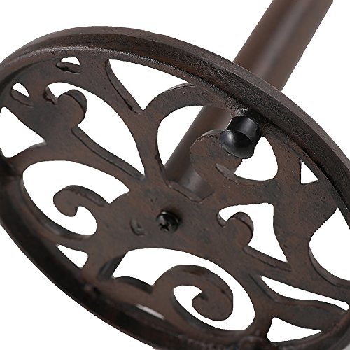JOGREFUL Vintage Metal Paper Towel Holder Brown Cast Iron Roll Paper Towel Stand for Kitchen Bathroom Home Decor
