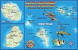Indian Ocean Islands Dive Map & Coral Reef Creatures Guide Franko Maps Laminated Fish Card