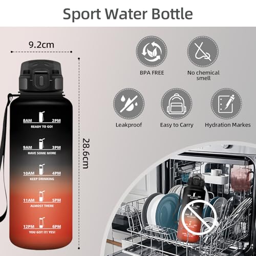 Motswedi Trinkflasche Sport, 1.5L BPA-Frei, Trinkflasche, Kohlensäure Geeignet, Sport Trinkflasche, Auslaufsicher, Wasserflasche… – Ansicht 4