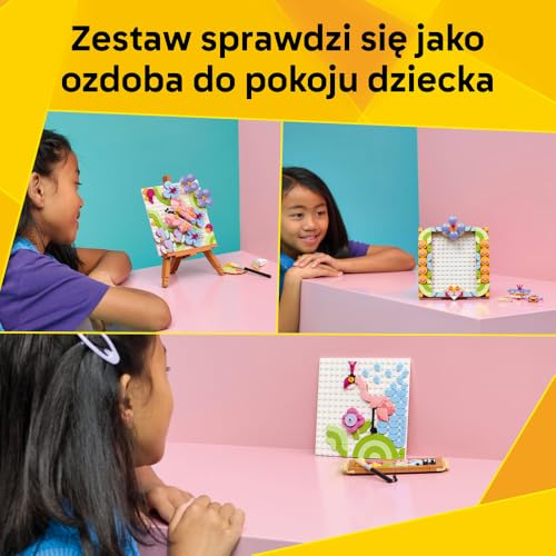 LEGO Creator 3 w 1 Dekoracyjny obraz z kwiatami, zabawka konstrukcyjna dla dziecka, obraz, ramka lub szkic flaminga, pomysł na prezent dla dziewczynki lub chłopca od 8 lat 31390