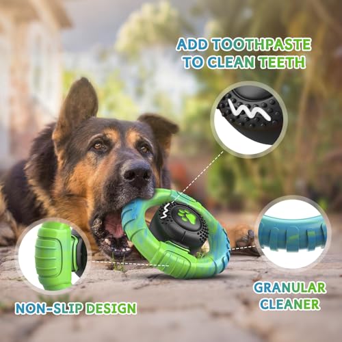 wodifer Dog Toys for Aggressive Chewers Large Medium Breed, Indestructible Squeaky Dog Chew Toys, Tough Nylon Rubber Interactive Dog Toys to Keep Them Busy by wodifer - Image 2