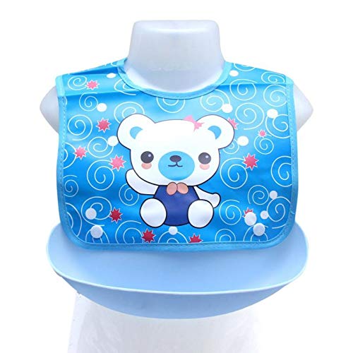 Baby Table bib with Attachable Bowl Silicon bib Baby appron Baby Waterproof bib Cum appron Nursery Print Cartoon Character Print Color Green