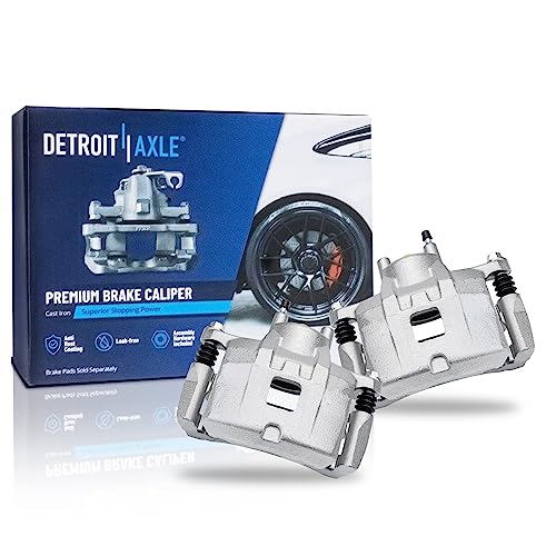 Image of Detroit Axle - Front & Rear Brake Calipers w /Bracket + Brake Pads