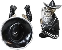 Vista 6 de Ebros Gift Juego de 2 figuras tradicionales del Día de los Muertos Esqueleto de Mariachi Folklore Banda Cantante de Vino y Salero Pimentero Salero