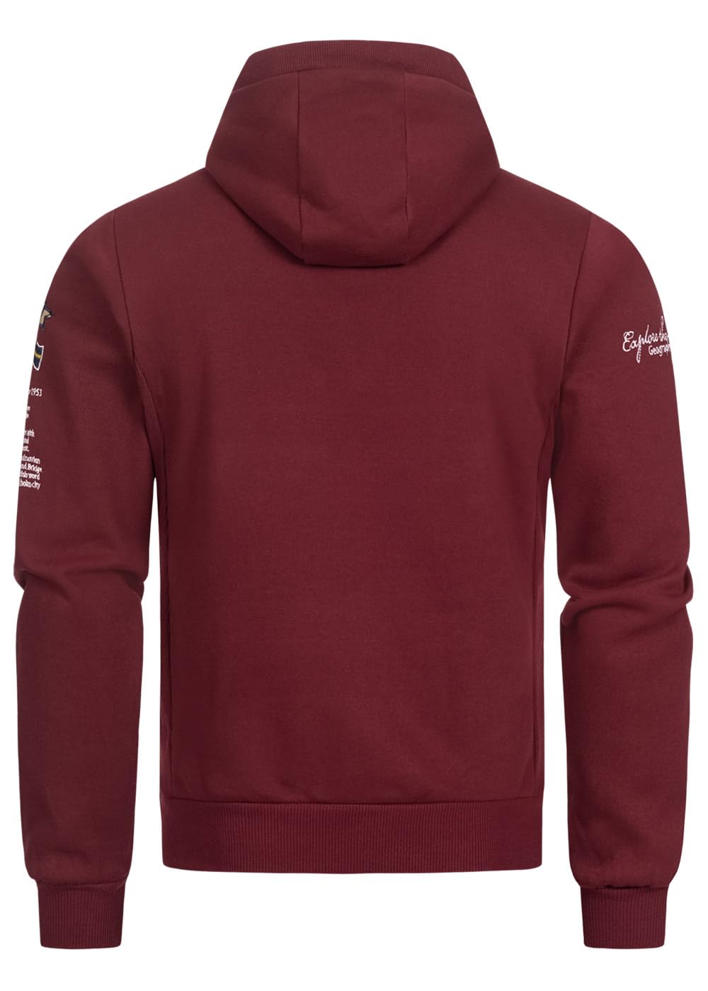 Geographical Norway da Uomo Felpa con Cappuccio Mezza Zip con Cappuccio e Marsupio Felpa con Cappuccio a Maniche Lunghe per Il Tempo Libero Casual Produzione BANS