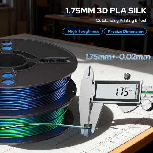 Image of Dual Color PLA Bundle 4pack 250g 3D Printer Filament Bundle Multicolor PLA