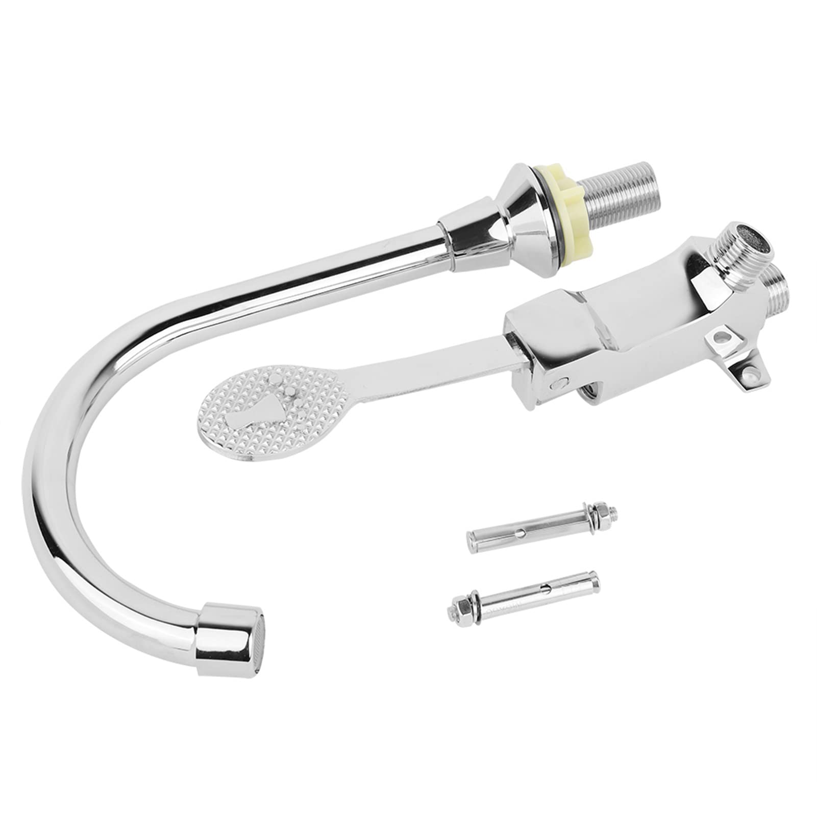 Grifo para lavabo, 30 x 13 x 8 pulgadas, G1, 2 baños, lavabo de laboratorio, grifo de pedal de cobre caliente y frío