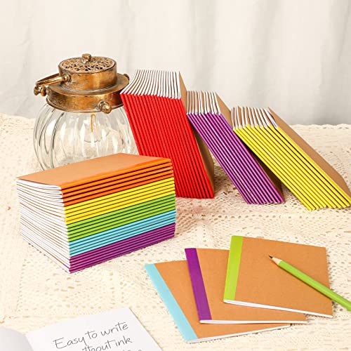 Carnets de notes kraft vierge cousu A6 solides et multicolores