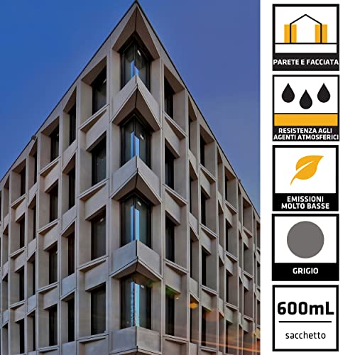 Sika Sikahyaflex 250 Facade Low Modulus Sealant, Concrete Grey, 600 ml