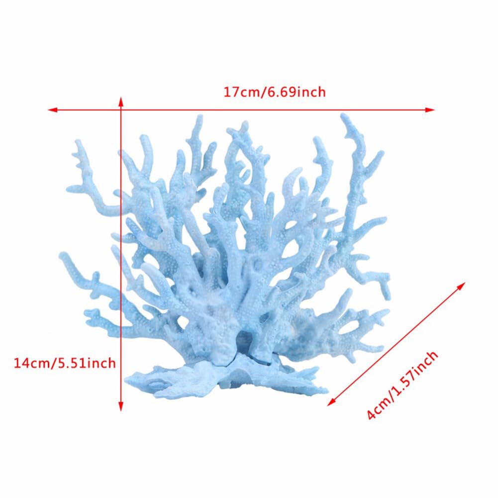 Senda Decorazione artificiale acquario barriera corallina ornamenti resina piante marine subacquee blu