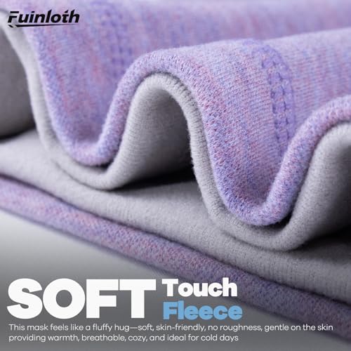 Fuinloth 2 Pack Winter Neck Gaiter, Fleece Warmer Scarf Cold Weather Face Mask Cover for Men/Women2