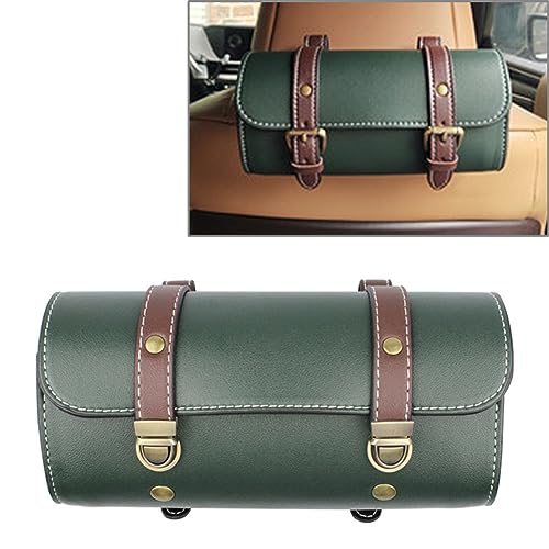 Bolsa frontal universal para horquilla de motocicleta LIRU en cuero verde con kit para bicicletas y motos miniatura 2