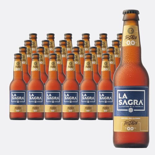 La Sagra Cerveza 0.0 Tostada Botella 33 cl, Caja 24 unidades