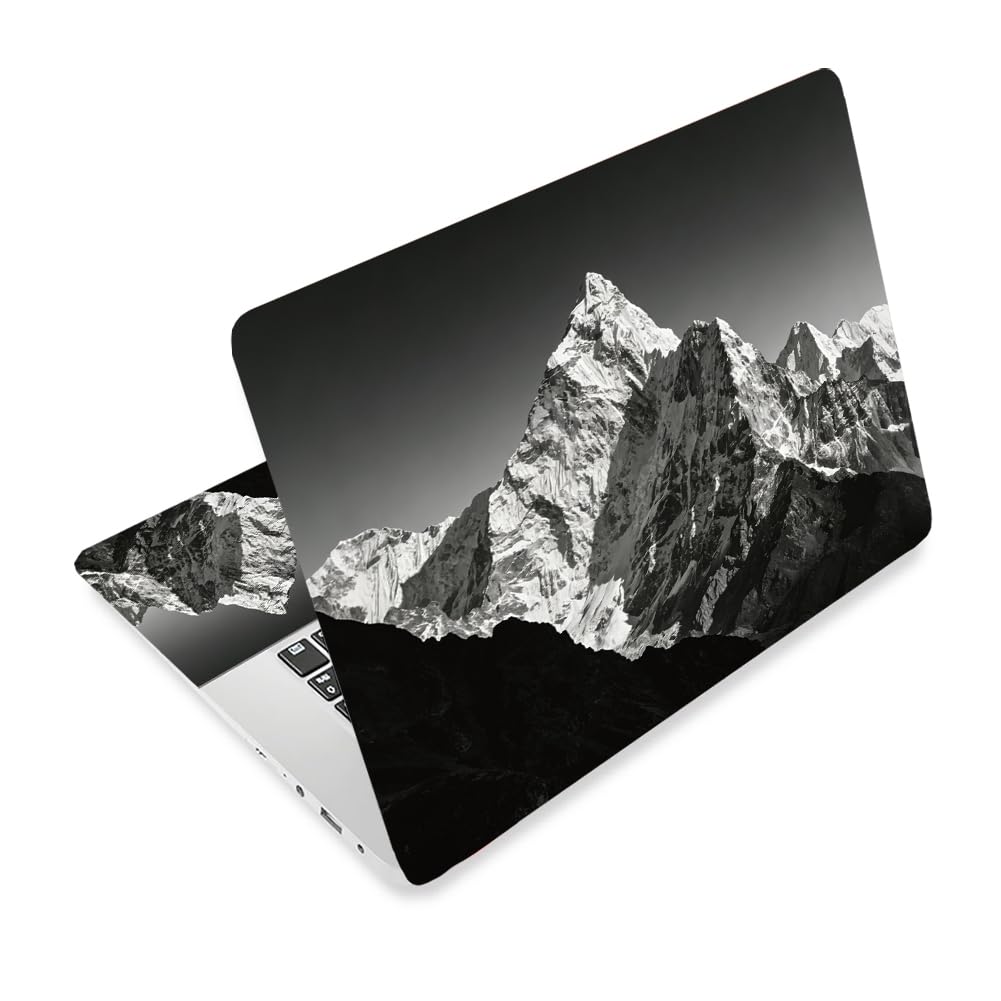 Montagne innevate Laptop Pelle Adesivi Paesaggio Argento Universale Computer Decorazione Notebook Cover Vinile Adesivo Rimovibile Arte Protezione Per PC Notebook