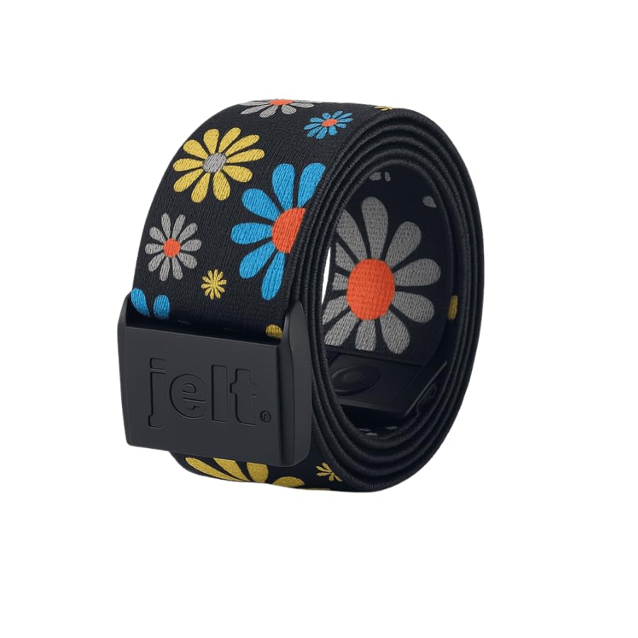 Image of JeltX Adjustable Elastic Belts for Men and Women, Non-Slip Stretch Belt with Magnetic Belt Buckle and Grippy Gel