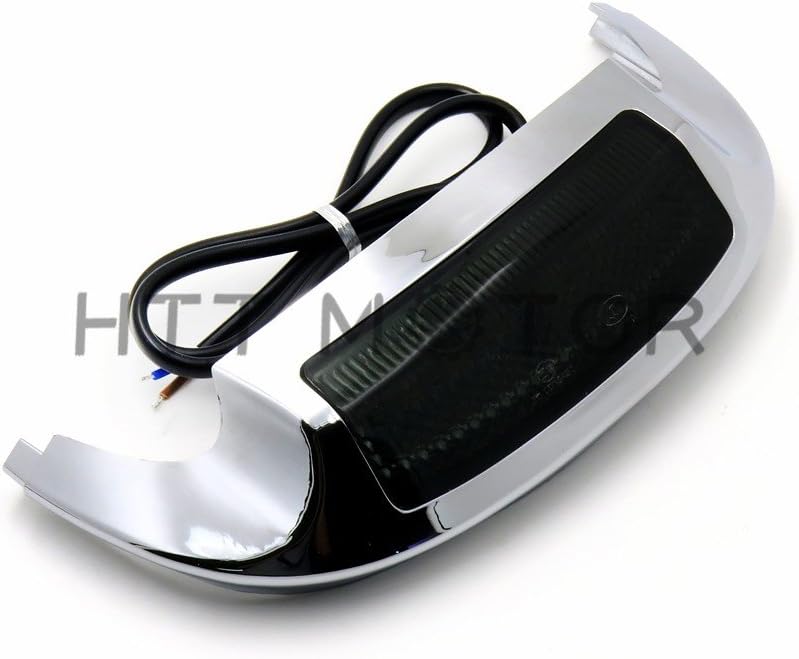 HTTMT MT438F-14- New Front LED Fender Tip Light Smoked Lens Compatible with Harley FLHX FLHR 14 15 16 17 : Automotive